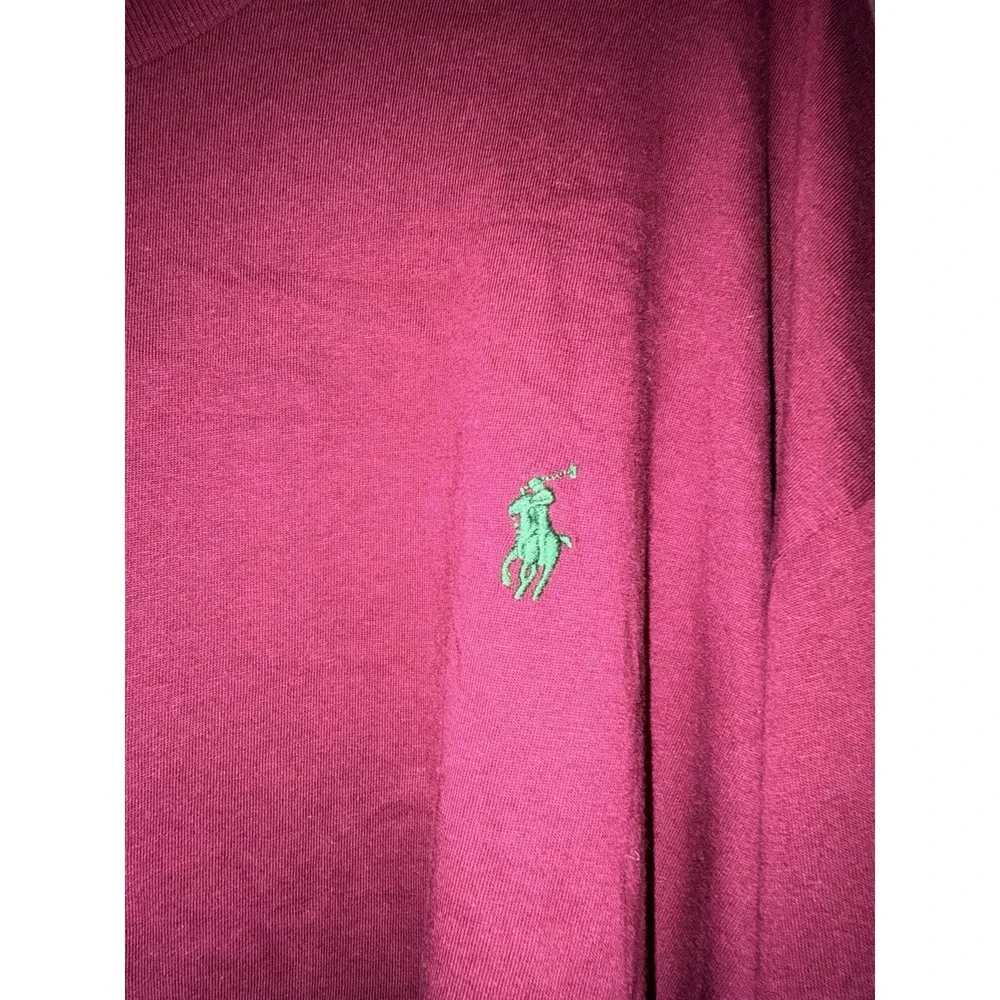 Polo Ralph Lauren Men's Long Sleeve T-Shirt Burgundy Size 4XL